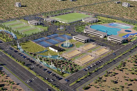 outdoor playground complex